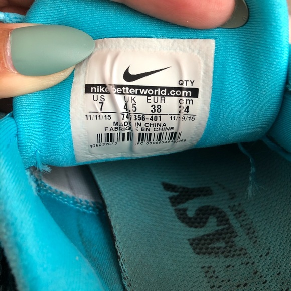 Nike LunarGlide 7 Blue And White Running Shoes - Picture 12 of 12